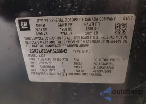 2017 GMC Terrain Slt from USA, damaged, VIN 2GKFLUE34H6288642